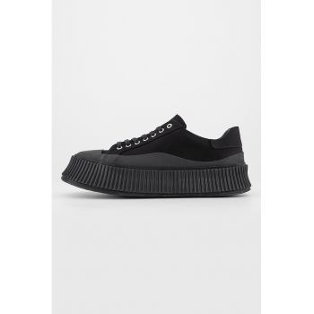 Pantofi sport din material textil cu insertii din material sintetic