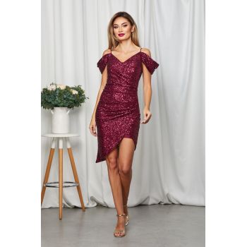 Rochie Sandra Bordo ieftina