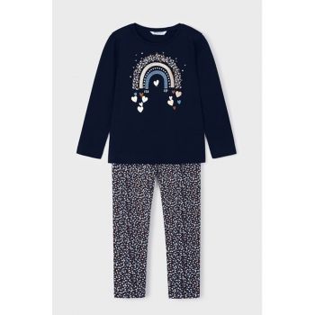 Set de bluze cu imprimeu si colanti - 2 piese