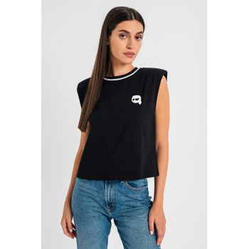Top de bumbac organic cu umeri intariti