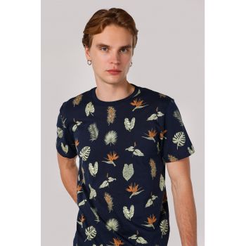 Tricou de bumbac cu imprimeu floral de firma original