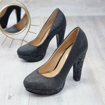 Pantofi Dama Negre Cu Toc Lalita ieftini