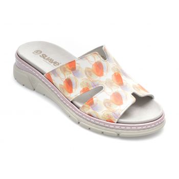 Papuci SUAVE multicolor, 12521VT, din piele naturala