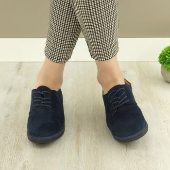Pantofi Casual Dama Bleumarin Cu Siret Palesa de firma originali