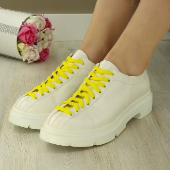 Pantofi Casual Dama Sport Albi Cu Siret Raddix ieftini la reducere