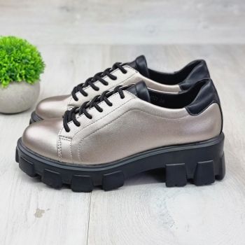 Pantofi Casual Dama Sport Gri Cu Siret Qwara la reducere