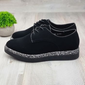 Pantofi Casual Dama Sport Negri Cu Siret Rakeem