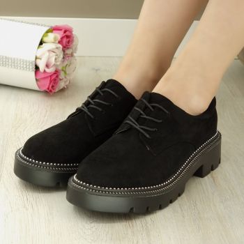 Pantofi Casual Dama Sport Negri Cu Siret Ranae