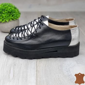 Pantofi Casual Sport Dama Negri Piele Naturala Quincia de firma originali
