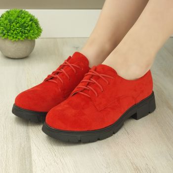 Pantofi Casual Sport Dama Rosii Cu Siret Padilla ieftini Pantofi Casual Sport Dama Rosii Cu Siret Padilla ieftini