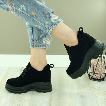 Pantofi Dama Sport Negri Cu Siret Feyre