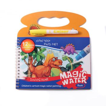 Carte de colorat cu apa Magic Water Book Dinozauri