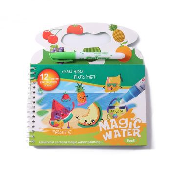 Carte de colorat cu apa Magic Water Book Fructe
