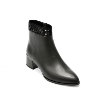 Ghete EPICA negre, K330003, din piele naturala