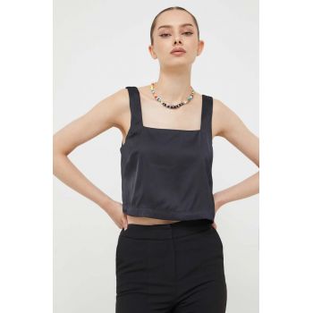 Abercrombie & Fitch top femei, culoarea negru