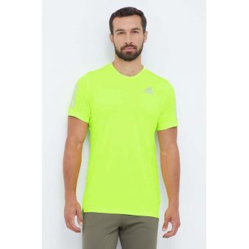 adidas Performance tricou de alergare Own the Run culoarea verde, cu imprimeu