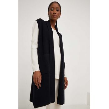Answear Lab vesta culoarea negru, light