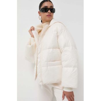 Armani Exchange geaca femei, culoarea alb, de iarna de firma originala