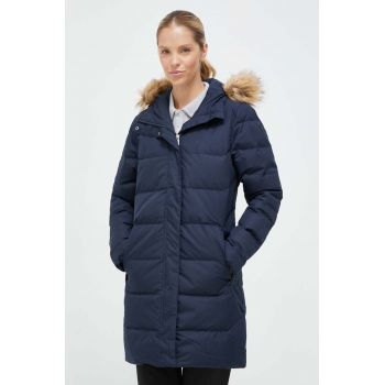 Helly Hansen geaca de puf femei, culoarea albastru marin, de iarna