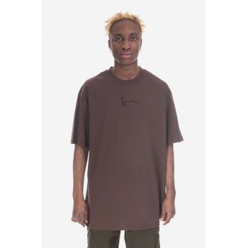 Karl Kani tricou din bumbac culoarea maro, cu imprimeu 6037461-BROWN