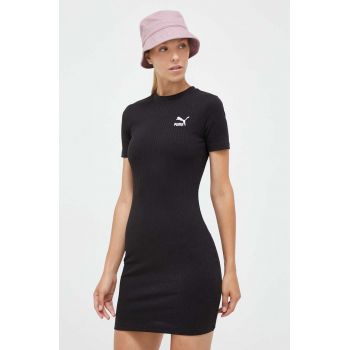 Puma rochie culoarea negru, mini, mulata de firma originala