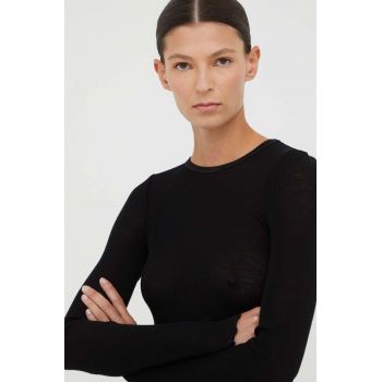 Samsoe Samsoe pulover de lână femei, culoarea negru, light