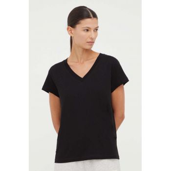 Samsoe Samsoe tricou din bumbac culoarea negru