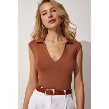 Bluza cu decolteu adanc in V - fara maneci