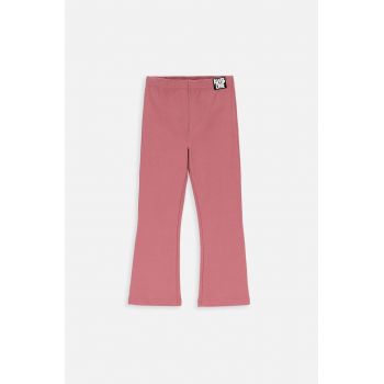 Coccodrillo pantaloni copii culoarea roz, neted
