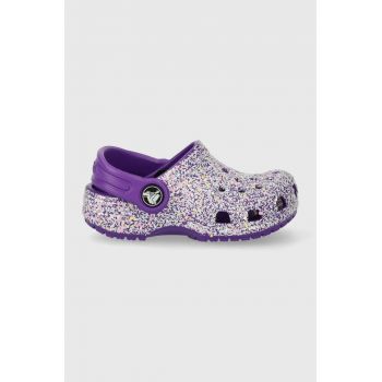 Crocs slapi copii culoarea violet ieftini