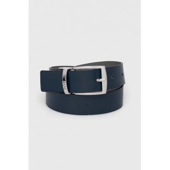 Emporio Armani curea reversibilă pentru copii culoarea albastru marin