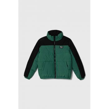 Fila geaca copii THALWENDEN blocked puff jacket culoarea verde