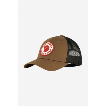 Fjallraven șapcă Langtradarkeps 1960 Logo culoarea maro, cu imprimeu F78152