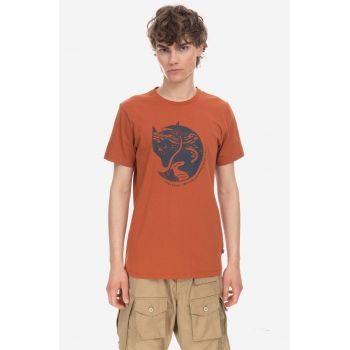 Fjallraven tricou din bumbac Arctic Fox culoarea portocaliu, cu imprimeu F87220