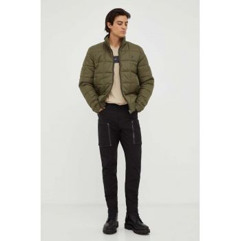 G-Star Raw geaca barbati, culoarea verde, de iarna