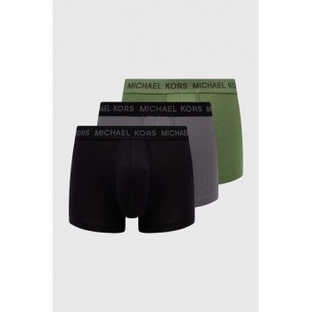 Michael Kors boxeri 3-pack barbati, culoarea verde de firma originali