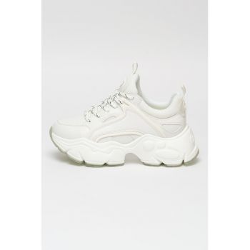 Pantofi sport din piele ecologica si plasa cu aspect masiv Binary C