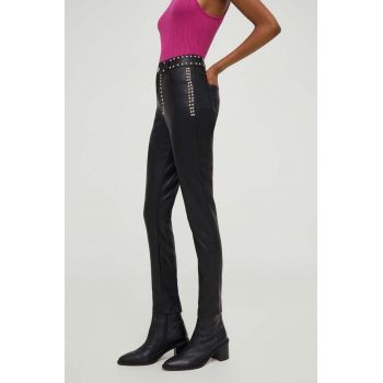 Answear Lab pantaloni X limited collection NO SHAME femei, culoarea negru, mulata, high waist