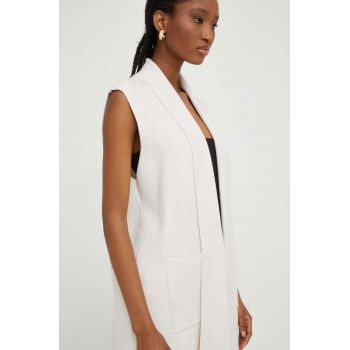 Answear Lab vesta culoarea bej, light
