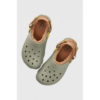 Crocs papuci Alle Terrain Lined Clog barbati, culoarea gri, 207936