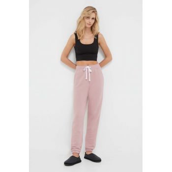 Dkny pantaloni de pijama femei, culoarea roz ieftine