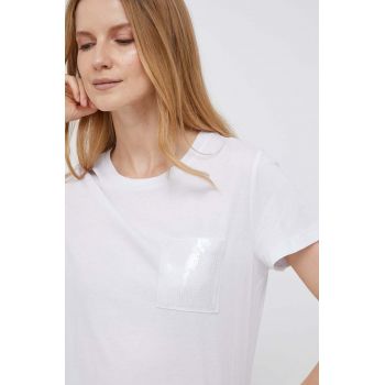 Dkny tricou femei, culoarea alb