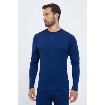 Helly Hansen longsleeve funcțional Merino culoarea albastru marin de firma originala