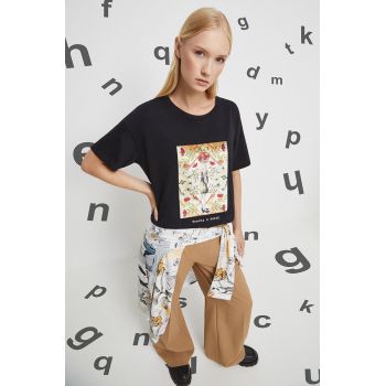 Medicine tricou din bumbac culoarea negru