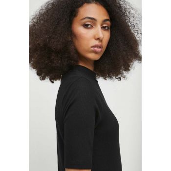 Medicine tricou femei, culoarea negru, cu turtleneck