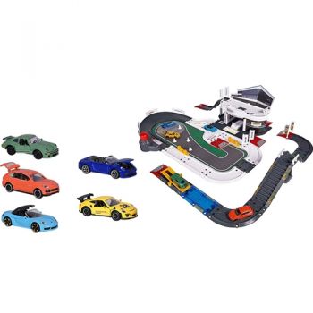 Pista de Masini Majorette Creatix Porsche Experience Center cu 5 Masinute