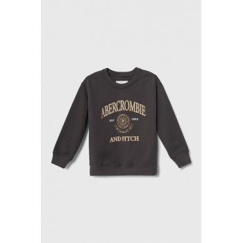 Abercrombie & Fitch bluza copii culoarea gri, cu imprimeu