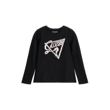 Bluza din amestec de bumbac cu logo