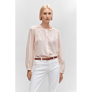 Camasa cu maneci bishop Plum