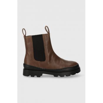 Camper cizme chelsea din piele pentru copii Brutus Kids culoarea maro Camper cizme chelsea din piele pentru copii Brutus Kids culoarea maro